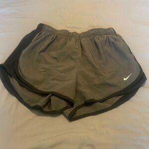 Nike womens running shorts. Black and gray. Size L. Great condition.